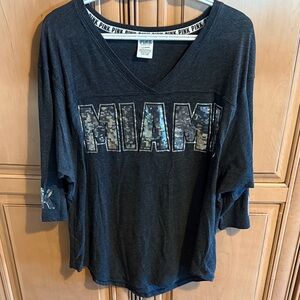 PINK Victoria's Secret Charcoal Jersey Top
